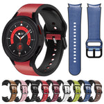 Bracelet de montre en cuir adhésif en silicone 20 mm, pour Samsung Galaxy Watch 5 40mm, pour Samsung Galaxy Watch 5 44mm, pour Samsung Galaxy Watch 5 Pro 45mm, pour Samsung Galaxy Watch 4 40mm, pour Samsung Galaxy Watch 4 44mm