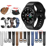 Bracelet de montre en cuir adhésif en silicone 20 mm, pour Samsung Galaxy Watch 5 40mm, pour Samsung Galaxy Watch 5 44mm, pour Samsung Galaxy Watch 5 Pro 45mm, pour Samsung Galaxy Watch 4 40mm, pour Samsung Galaxy Watch 4 44mm