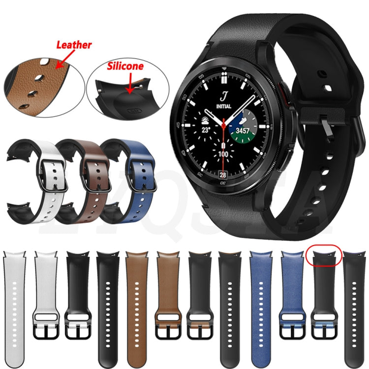 Bracelet de montre en cuir adhésif en silicone 20 mm, pour Samsung Galaxy Watch 5 40mm, pour Samsung Galaxy Watch 5 44mm, pour Samsung Galaxy Watch 5 Pro 45mm, pour Samsung Galaxy Watch 4 40mm, pour Samsung Galaxy Watch 4 44mm