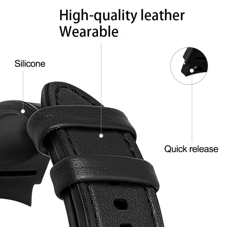 Bracelet de montre en cuir adhésif en silicone 20 mm, pour Samsung Galaxy Watch 5 40mm, pour Samsung Galaxy Watch 5 44mm, pour Samsung Galaxy Watch 5 Pro 45mm, pour Samsung Galaxy Watch 4 40mm, pour Samsung Galaxy Watch 4 44mm