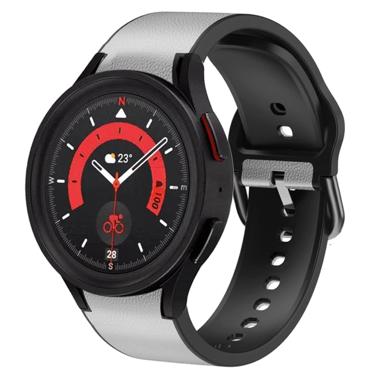Bracelet de montre en cuir adhésif en silicone 20 mm, pour Samsung Galaxy Watch 5 40mm, pour Samsung Galaxy Watch 5 44mm, pour Samsung Galaxy Watch 5 Pro 45mm, pour Samsung Galaxy Watch 4 40mm, pour Samsung Galaxy Watch 4 44mm