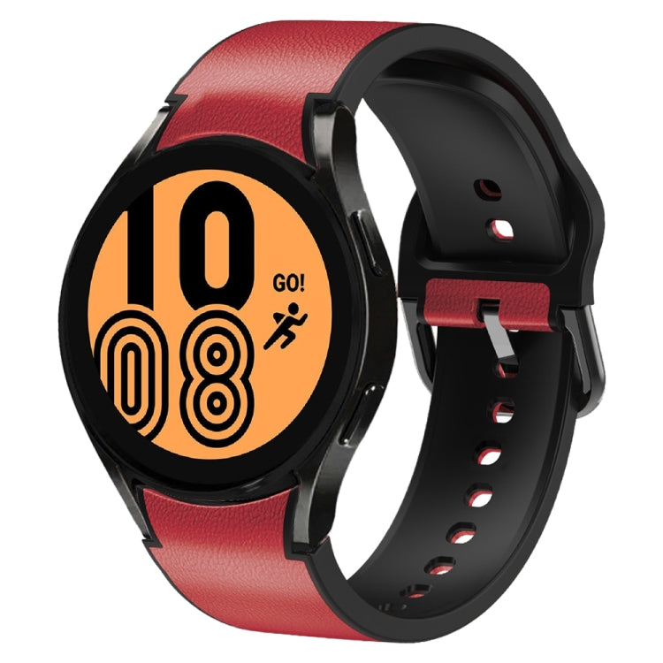 Bracelet de montre en cuir adhésif en silicone 20 mm, pour Samsung Galaxy Watch 5 40mm, pour Samsung Galaxy Watch 5 44mm, pour Samsung Galaxy Watch 5 Pro 45mm, pour Samsung Galaxy Watch 4 40mm, pour Samsung Galaxy Watch 4 44mm