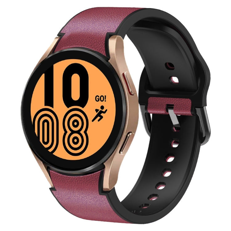 Bracelet de montre en cuir adhésif en silicone 20 mm, pour Samsung Galaxy Watch 5 40mm, pour Samsung Galaxy Watch 5 44mm, pour Samsung Galaxy Watch 5 Pro 45mm, pour Samsung Galaxy Watch 4 40mm, pour Samsung Galaxy Watch 4 44mm
