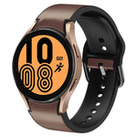 Bracelet de montre en cuir adhésif en silicone 20 mm, pour Samsung Galaxy Watch 5 40mm, pour Samsung Galaxy Watch 5 44mm, pour Samsung Galaxy Watch 5 Pro 45mm, pour Samsung Galaxy Watch 4 40mm, pour Samsung Galaxy Watch 4 44mm