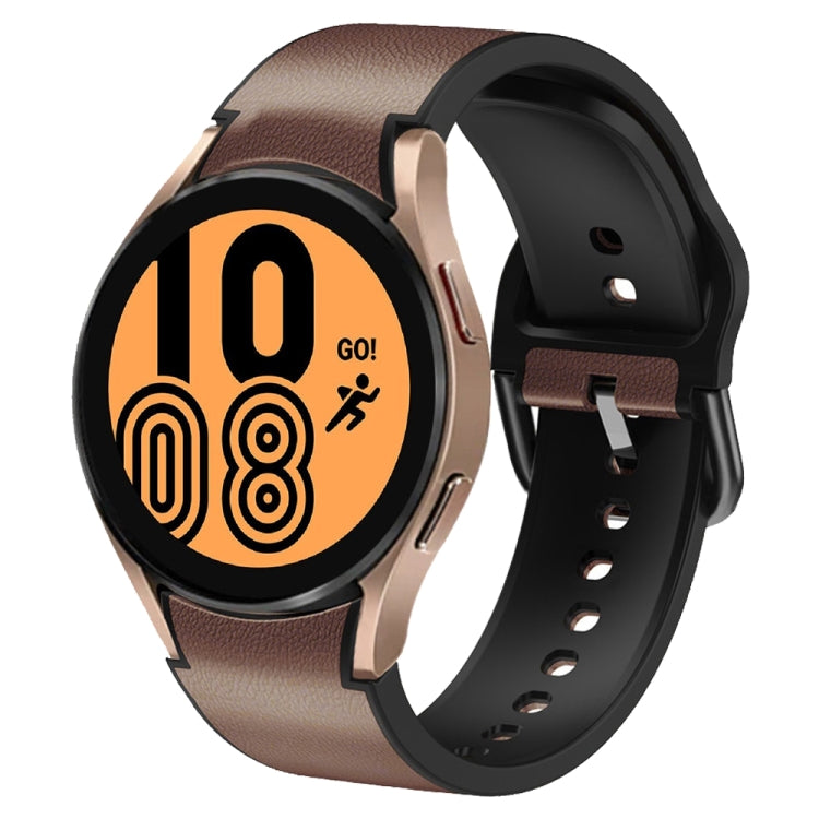 Bracelet de montre en cuir adhésif en silicone 20 mm, pour Samsung Galaxy Watch 5 40mm, pour Samsung Galaxy Watch 5 44mm, pour Samsung Galaxy Watch 5 Pro 45mm, pour Samsung Galaxy Watch 4 40mm, pour Samsung Galaxy Watch 4 44mm
