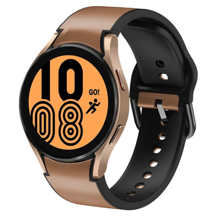 Bracelet de montre en cuir adhésif en silicone 20 mm, pour Samsung Galaxy Watch 5 40mm, pour Samsung Galaxy Watch 5 44mm, pour Samsung Galaxy Watch 5 Pro 45mm, pour Samsung Galaxy Watch 4 40mm, pour Samsung Galaxy Watch 4 44mm