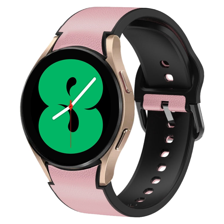 Bracelet de montre en cuir adhésif en silicone 20 mm, pour Samsung Galaxy Watch 5 40mm, pour Samsung Galaxy Watch 5 44mm, pour Samsung Galaxy Watch 5 Pro 45mm, pour Samsung Galaxy Watch 4 40mm, pour Samsung Galaxy Watch 4 44mm