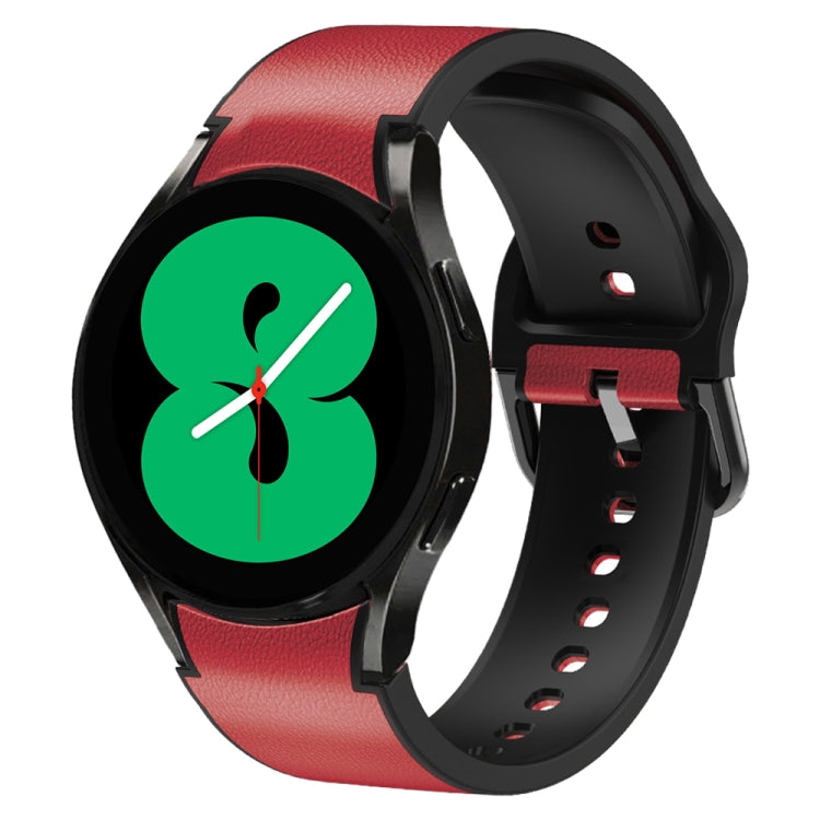 Bracelet de montre en cuir adhésif en silicone 20 mm, pour Samsung Galaxy Watch 5 40mm, pour Samsung Galaxy Watch 5 44mm, pour Samsung Galaxy Watch 5 Pro 45mm, pour Samsung Galaxy Watch 4 40mm, pour Samsung Galaxy Watch 4 44mm