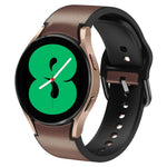 Bracelet de montre en cuir adhésif en silicone 20 mm, pour Samsung Galaxy Watch 5 40mm, pour Samsung Galaxy Watch 5 44mm, pour Samsung Galaxy Watch 5 Pro 45mm, pour Samsung Galaxy Watch 4 40mm, pour Samsung Galaxy Watch 4 44mm