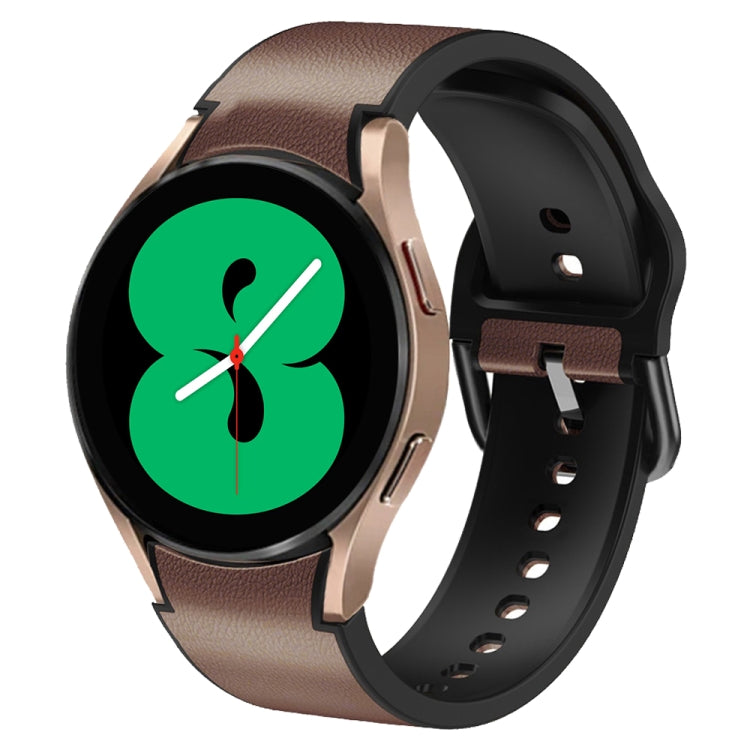 Bracelet de montre en cuir adhésif en silicone 20 mm, pour Samsung Galaxy Watch 5 40mm, pour Samsung Galaxy Watch 5 44mm, pour Samsung Galaxy Watch 5 Pro 45mm, pour Samsung Galaxy Watch 4 40mm, pour Samsung Galaxy Watch 4 44mm