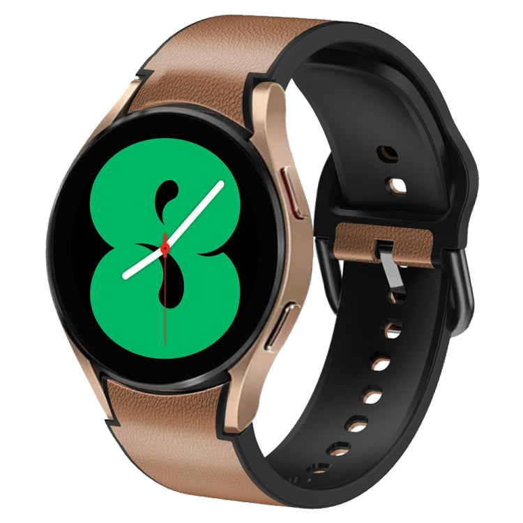 Bracelet de montre en cuir adhésif en silicone 20 mm, pour Samsung Galaxy Watch 5 40mm, pour Samsung Galaxy Watch 5 44mm, pour Samsung Galaxy Watch 5 Pro 45mm, pour Samsung Galaxy Watch 4 40mm, pour Samsung Galaxy Watch 4 44mm