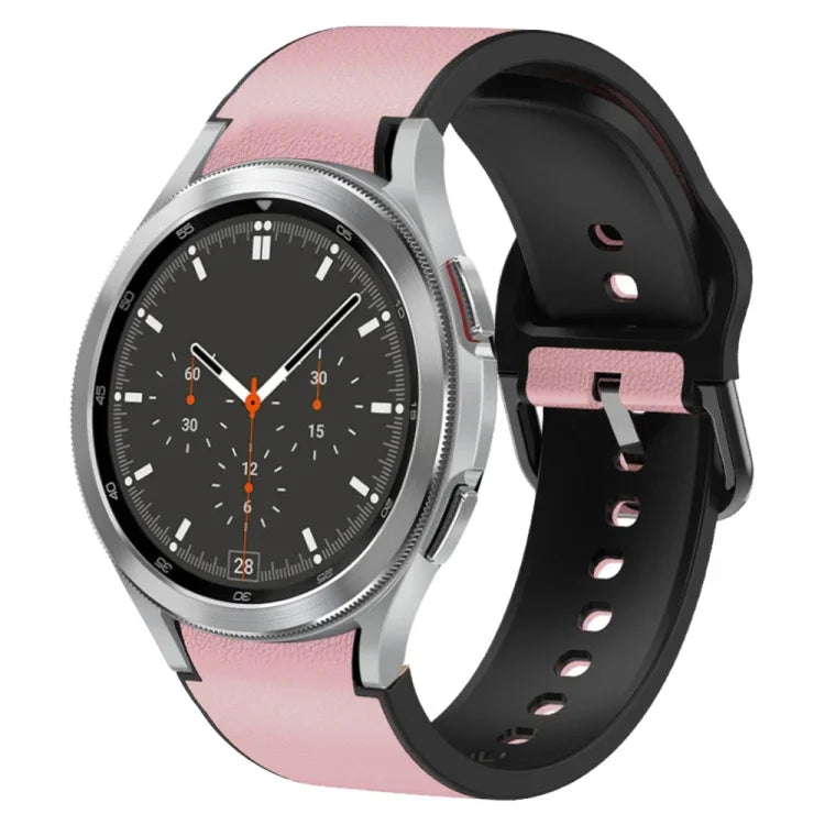Bracelet de montre en cuir adhésif en silicone de 20 mm, pour Samsung Galaxy Watch 4 Classic 46 mm, pour Samsung Galaxy Watch 4 Classic 42 mm, pour Samsung Galaxy Watch Active 2