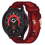 Bracelet de montre tissé en nylon 20 mm, pour Samsung Galaxy Watch5 40mm, pour Samsung Galaxy Watch5 44mm, pour Samsung Galaxy Watch5 Pro 45mm, pour Samsung Galaxy Watch4 40mm, pour Samsung Galaxy Watch4 44mm, pour Samsung Galaxy Watch4 Classic 46mm