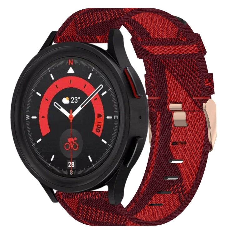Bracelet de montre tissé en nylon 20 mm, pour Samsung Galaxy Watch5 40mm, pour Samsung Galaxy Watch5 44mm, pour Samsung Galaxy Watch5 Pro 45mm, pour Samsung Galaxy Watch4 40mm, pour Samsung Galaxy Watch4 44mm, pour Samsung Galaxy Watch4 Classic 46mm