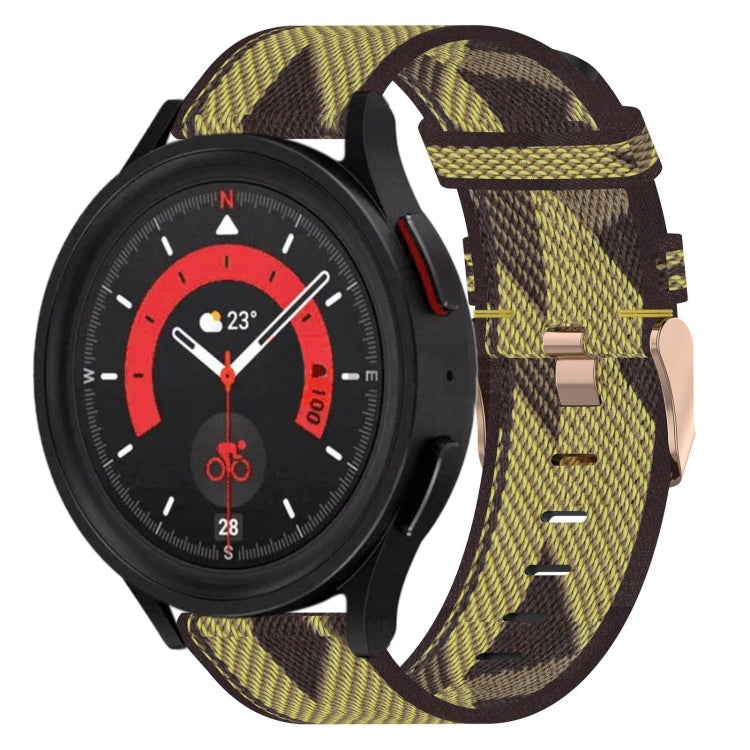Bracelet de montre tissé en nylon 20 mm, pour Samsung Galaxy Watch5 40mm, pour Samsung Galaxy Watch5 44mm, pour Samsung Galaxy Watch5 Pro 45mm, pour Samsung Galaxy Watch4 40mm, pour Samsung Galaxy Watch4 44mm, pour Samsung Galaxy Watch4 Classic 46mm