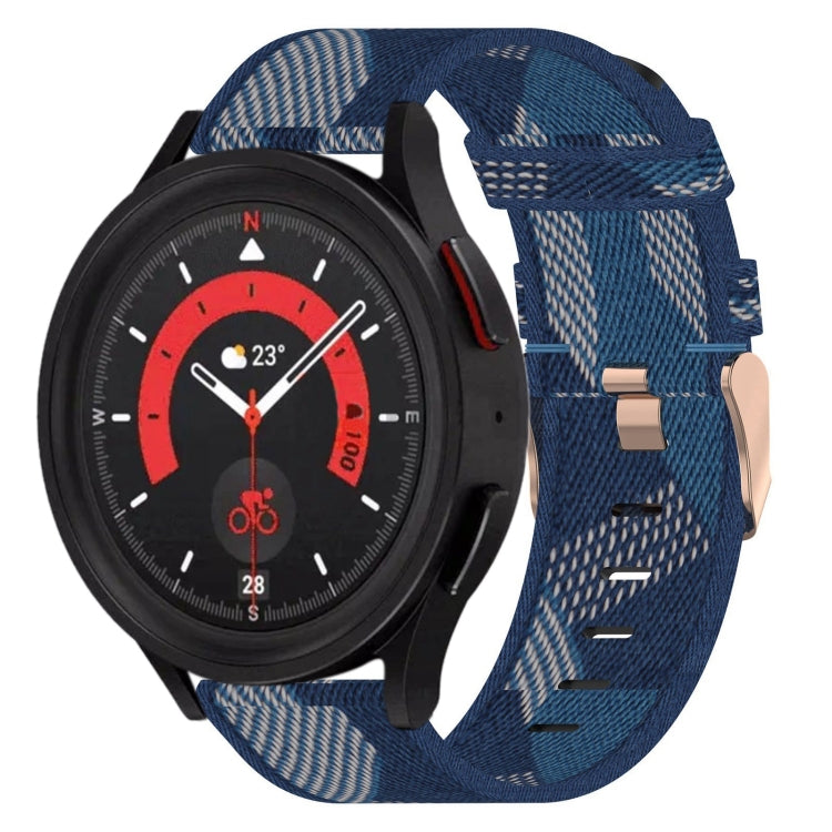 Bracelet de montre tissé en nylon 20 mm, pour Samsung Galaxy Watch5 40mm, pour Samsung Galaxy Watch5 44mm, pour Samsung Galaxy Watch5 Pro 45mm, pour Samsung Galaxy Watch4 40mm, pour Samsung Galaxy Watch4 44mm, pour Samsung Galaxy Watch4 Classic 46mm