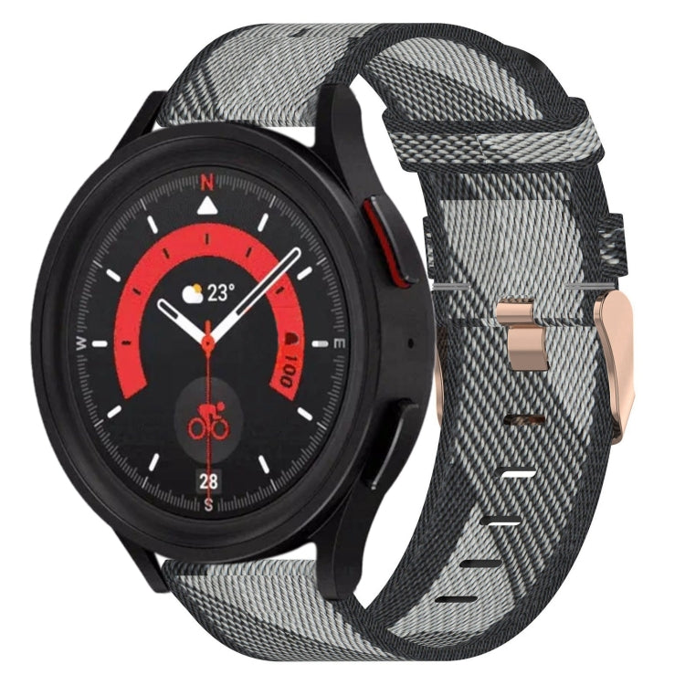 Bracelet de montre tissé en nylon 20 mm, pour Samsung Galaxy Watch5 40mm, pour Samsung Galaxy Watch5 44mm, pour Samsung Galaxy Watch5 Pro 45mm, pour Samsung Galaxy Watch4 40mm, pour Samsung Galaxy Watch4 44mm, pour Samsung Galaxy Watch4 Classic 46mm