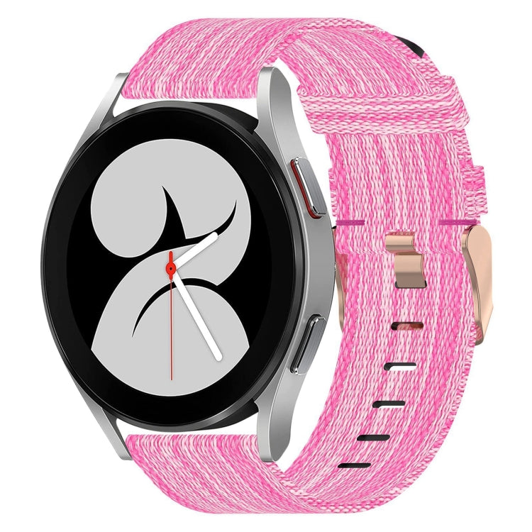 Bracelet de montre tissé en nylon 20 mm, pour Samsung Galaxy Watch5 40mm, pour Samsung Galaxy Watch5 44mm, pour Samsung Galaxy Watch5 Pro 45mm, pour Samsung Galaxy Watch4 40mm, pour Samsung Galaxy Watch4 44mm, pour Samsung Galaxy Watch4 Classic 46mm