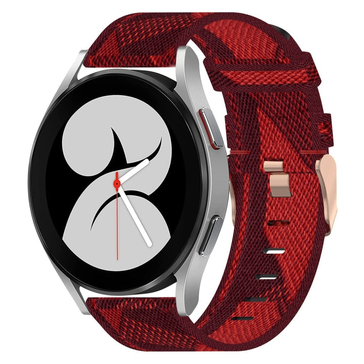 Bracelet de montre tissé en nylon 20 mm, pour Samsung Galaxy Watch5 40mm, pour Samsung Galaxy Watch5 44mm, pour Samsung Galaxy Watch5 Pro 45mm, pour Samsung Galaxy Watch4 40mm, pour Samsung Galaxy Watch4 44mm, pour Samsung Galaxy Watch4 Classic 46mm