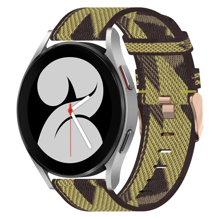 Bracelet de montre tissé en nylon 20 mm, pour Samsung Galaxy Watch5 40mm, pour Samsung Galaxy Watch5 44mm, pour Samsung Galaxy Watch5 Pro 45mm, pour Samsung Galaxy Watch4 40mm, pour Samsung Galaxy Watch4 44mm, pour Samsung Galaxy Watch4 Classic 46mm
