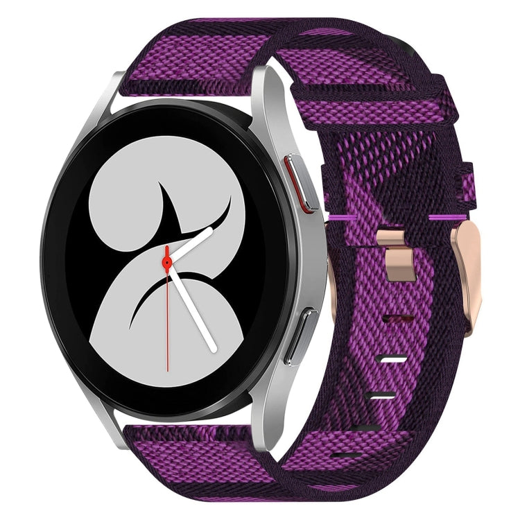 Bracelet de montre tissé en nylon 20 mm, pour Samsung Galaxy Watch5 40mm, pour Samsung Galaxy Watch5 44mm, pour Samsung Galaxy Watch5 Pro 45mm, pour Samsung Galaxy Watch4 40mm, pour Samsung Galaxy Watch4 44mm, pour Samsung Galaxy Watch4 Classic 46mm