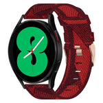Bracelet de montre tissé en nylon 20 mm, pour Samsung Galaxy Watch5 40mm, pour Samsung Galaxy Watch5 44mm, pour Samsung Galaxy Watch5 Pro 45mm, pour Samsung Galaxy Watch4 40mm, pour Samsung Galaxy Watch4 44mm, pour Samsung Galaxy Watch4 Classic 46mm