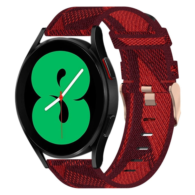 Bracelet de montre tissé en nylon 20 mm, pour Samsung Galaxy Watch5 40mm, pour Samsung Galaxy Watch5 44mm, pour Samsung Galaxy Watch5 Pro 45mm, pour Samsung Galaxy Watch4 40mm, pour Samsung Galaxy Watch4 44mm, pour Samsung Galaxy Watch4 Classic 46mm