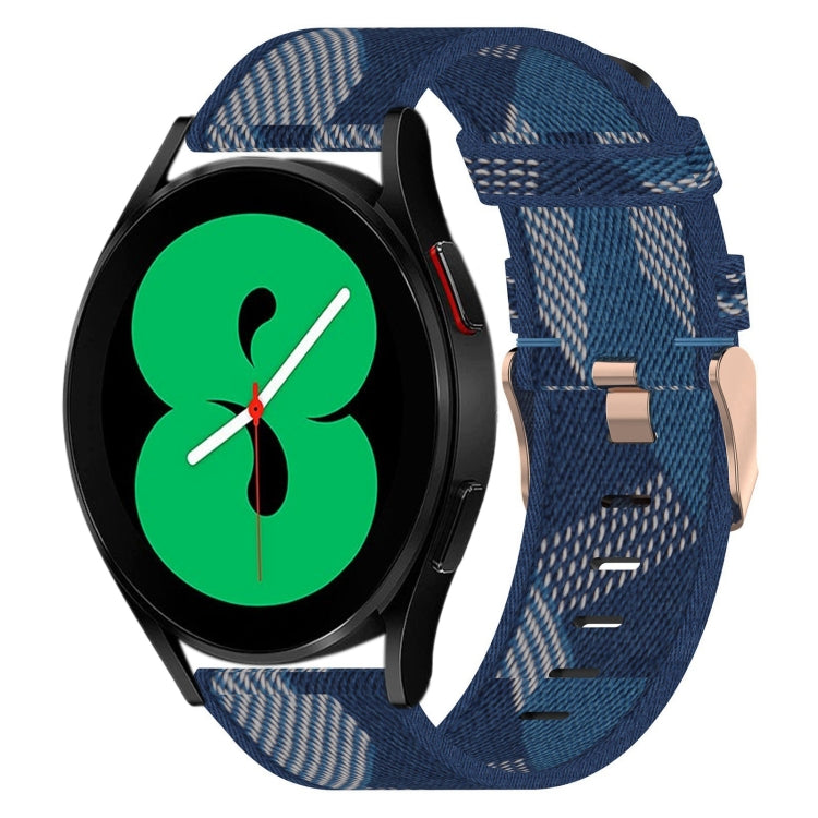 Bracelet de montre tissé en nylon 20 mm, pour Samsung Galaxy Watch5 40mm, pour Samsung Galaxy Watch5 44mm, pour Samsung Galaxy Watch5 Pro 45mm, pour Samsung Galaxy Watch4 40mm, pour Samsung Galaxy Watch4 44mm, pour Samsung Galaxy Watch4 Classic 46mm