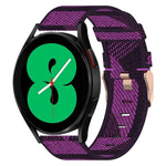Bracelet de montre tissé en nylon 20 mm, pour Samsung Galaxy Watch5 40mm, pour Samsung Galaxy Watch5 44mm, pour Samsung Galaxy Watch5 Pro 45mm, pour Samsung Galaxy Watch4 40mm, pour Samsung Galaxy Watch4 44mm, pour Samsung Galaxy Watch4 Classic 46mm