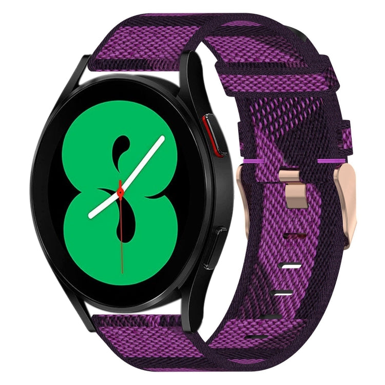 Bracelet de montre tissé en nylon 20 mm, pour Samsung Galaxy Watch5 40mm, pour Samsung Galaxy Watch5 44mm, pour Samsung Galaxy Watch5 Pro 45mm, pour Samsung Galaxy Watch4 40mm, pour Samsung Galaxy Watch4 44mm, pour Samsung Galaxy Watch4 Classic 46mm