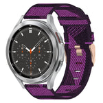 Bracelet de montre tissé en nylon 20 mm, pour Samsung Galaxy Watch5 40mm, pour Samsung Galaxy Watch5 44mm, pour Samsung Galaxy Watch5 Pro 45mm, pour Samsung Galaxy Watch4 40mm, pour Samsung Galaxy Watch4 44mm, pour Samsung Galaxy Watch4 Classic 46mm