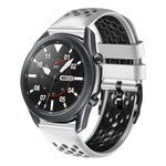 22mm Two-Color Breathable Silicone Watch Band, For Samsung Galaxy Watch3 45mm, For Samsung Galaxy Watch 46mm, For Samsung Gear S3 Classic, For Samsung Gear S3 Frontier