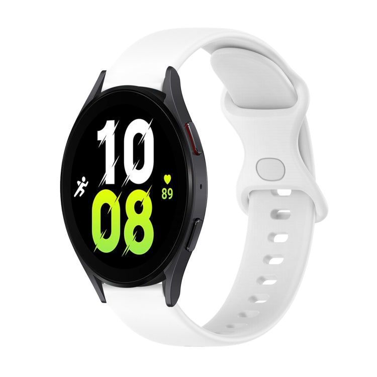 Bracelet de montre en silicone couleur unie avec boucle papillon de 20 mm, pour Samsung Galaxy Watch5 40 mm, pour Samsung Galaxy Watch5 44 mm, pour Samsung Galaxy Watch5 Pro 45 mm, pour Samsung Galaxy Watch4 40 mm