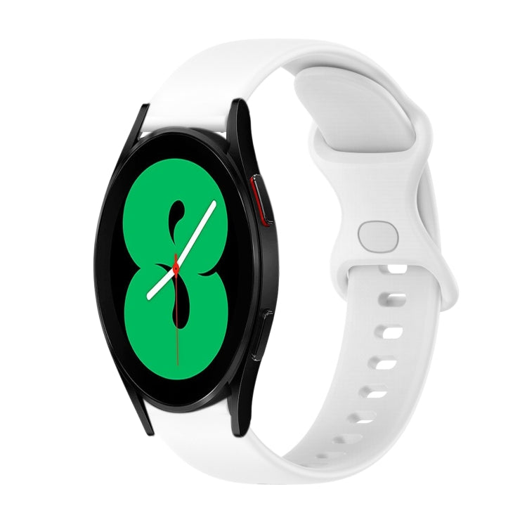 Bracelet de montre en silicone couleur unie avec boucle papillon de 20 mm, pour Samsung Galaxy Watch4 44mm, pour Samsung Galaxy Watch4 Classic 46mm, pour Samsung Galaxy Watch4 Classic 42mm, pour Samsung Galaxy Watch Active 2