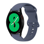 Bracelet de montre en silicone de couleur unie avec boucle papillon 20 mm, pour Samsung Galaxy Watch 4 44 mm, pour Samsung Galaxy Watch 4 Classic 46 mm, pour Samsung Galaxy Watch 4 Classic 42 mm, pour Samsung Galaxy Watch Active 2