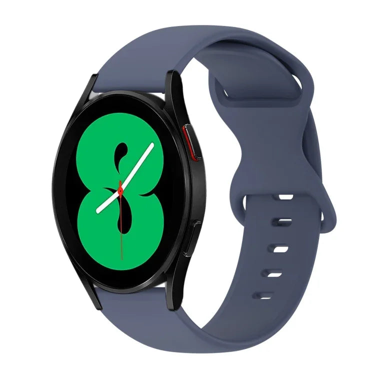 Bracelet de montre en silicone de couleur unie avec boucle papillon 20 mm, pour Samsung Galaxy Watch 4 44 mm, pour Samsung Galaxy Watch 4 Classic 46 mm, pour Samsung Galaxy Watch 4 Classic 42 mm, pour Samsung Galaxy Watch Active 2