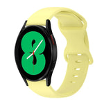 Bracelet de montre en silicone de couleur unie avec boucle papillon 20 mm, pour Samsung Galaxy Watch 4 44 mm, pour Samsung Galaxy Watch 4 Classic 46 mm, pour Samsung Galaxy Watch 4 Classic 42 mm, pour Samsung Galaxy Watch Active 2