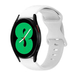 Bracelet de montre en silicone de couleur unie avec boucle papillon 20 mm, pour Samsung Galaxy Watch 4 44 mm, pour Samsung Galaxy Watch 4 Classic 46 mm, pour Samsung Galaxy Watch 4 Classic 42 mm, pour Samsung Galaxy Watch Active 2