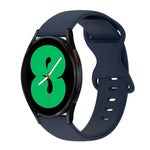 Bracelet de montre en silicone de couleur unie avec boucle papillon 20 mm, pour Samsung Galaxy Watch 4 44 mm, pour Samsung Galaxy Watch 4 Classic 46 mm, pour Samsung Galaxy Watch 4 Classic 42 mm, pour Samsung Galaxy Watch Active 2