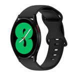 Bracelet de montre en silicone de couleur unie avec boucle papillon 20 mm, pour Samsung Galaxy Watch 4 44 mm, pour Samsung Galaxy Watch 4 Classic 46 mm, pour Samsung Galaxy Watch 4 Classic 42 mm, pour Samsung Galaxy Watch Active 2