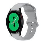 Bracelet de montre en silicone de couleur unie avec boucle papillon 20 mm, pour Samsung Galaxy Watch 4 44 mm, pour Samsung Galaxy Watch 4 Classic 46 mm, pour Samsung Galaxy Watch 4 Classic 42 mm, pour Samsung Galaxy Watch Active 2