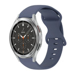 Bracelet de montre en silicone de couleur unie avec boucle papillon 20 mm, pour Samsung Galaxy Watch 4 44 mm, pour Samsung Galaxy Watch 4 Classic 46 mm, pour Samsung Galaxy Watch 4 Classic 42 mm, pour Samsung Galaxy Watch Active 2