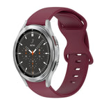 Bracelet de montre en silicone de couleur unie avec boucle papillon 20 mm, pour Samsung Galaxy Watch 4 44 mm, pour Samsung Galaxy Watch 4 Classic 46 mm, pour Samsung Galaxy Watch 4 Classic 42 mm, pour Samsung Galaxy Watch Active 2