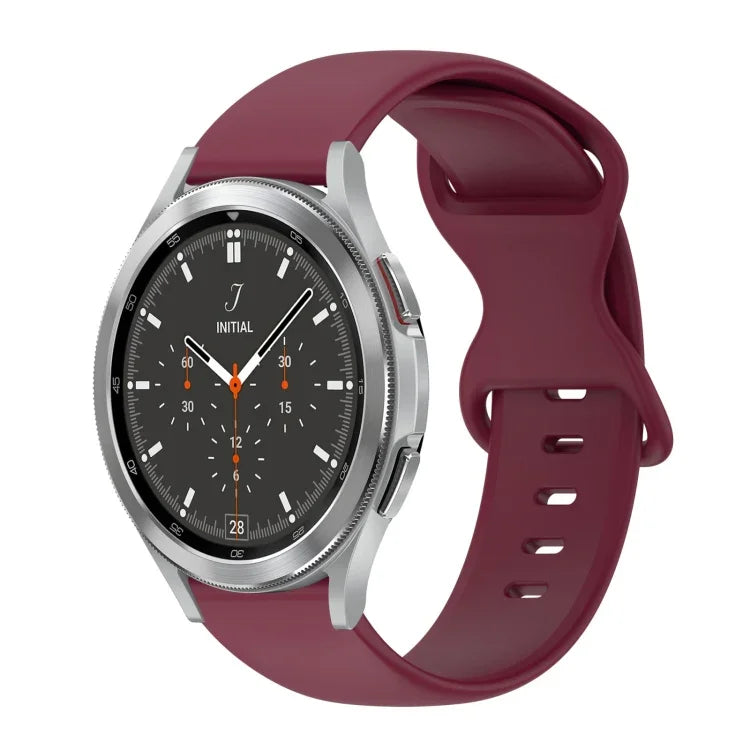 Bracelet de montre en silicone de couleur unie avec boucle papillon 20 mm, pour Samsung Galaxy Watch 4 44 mm, pour Samsung Galaxy Watch 4 Classic 46 mm, pour Samsung Galaxy Watch 4 Classic 42 mm, pour Samsung Galaxy Watch Active 2