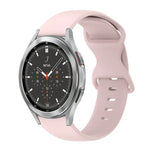 Bracelet de montre en silicone de couleur unie avec boucle papillon 20 mm, pour Samsung Galaxy Watch 4 44 mm, pour Samsung Galaxy Watch 4 Classic 46 mm, pour Samsung Galaxy Watch 4 Classic 42 mm, pour Samsung Galaxy Watch Active 2