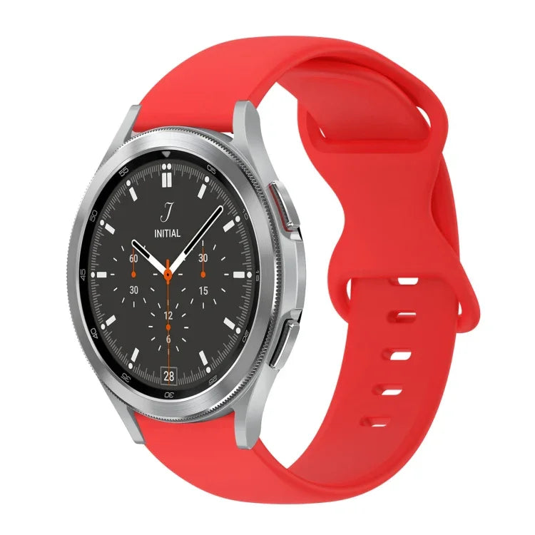 Bracelet de montre en silicone de couleur unie avec boucle papillon 20 mm, pour Samsung Galaxy Watch 4 44 mm, pour Samsung Galaxy Watch 4 Classic 46 mm, pour Samsung Galaxy Watch 4 Classic 42 mm, pour Samsung Galaxy Watch Active 2