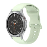 Bracelet de montre en silicone de couleur unie avec boucle papillon 20 mm, pour Samsung Galaxy Watch 4 44 mm, pour Samsung Galaxy Watch 4 Classic 46 mm, pour Samsung Galaxy Watch 4 Classic 42 mm, pour Samsung Galaxy Watch Active 2