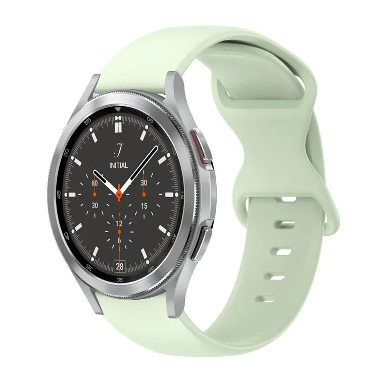 Bracelet de montre en silicone de couleur unie avec boucle papillon 20 mm, pour Samsung Galaxy Watch 4 44 mm, pour Samsung Galaxy Watch 4 Classic 46 mm, pour Samsung Galaxy Watch 4 Classic 42 mm, pour Samsung Galaxy Watch Active 2