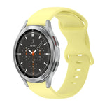 Bracelet de montre en silicone de couleur unie avec boucle papillon 20 mm, pour Samsung Galaxy Watch 4 44 mm, pour Samsung Galaxy Watch 4 Classic 46 mm, pour Samsung Galaxy Watch 4 Classic 42 mm, pour Samsung Galaxy Watch Active 2