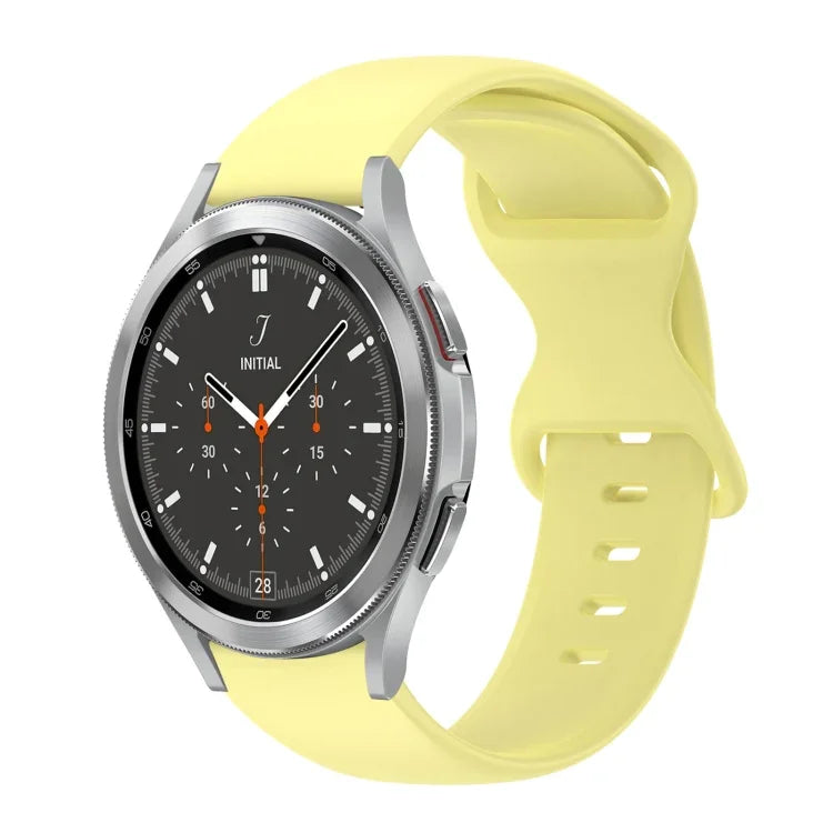 Bracelet de montre en silicone de couleur unie avec boucle papillon 20 mm, pour Samsung Galaxy Watch 4 44 mm, pour Samsung Galaxy Watch 4 Classic 46 mm, pour Samsung Galaxy Watch 4 Classic 42 mm, pour Samsung Galaxy Watch Active 2